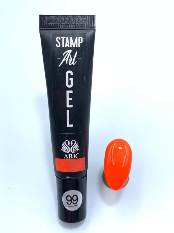 Stamping Painting Gel Naranja Oscuro Neon # 99
