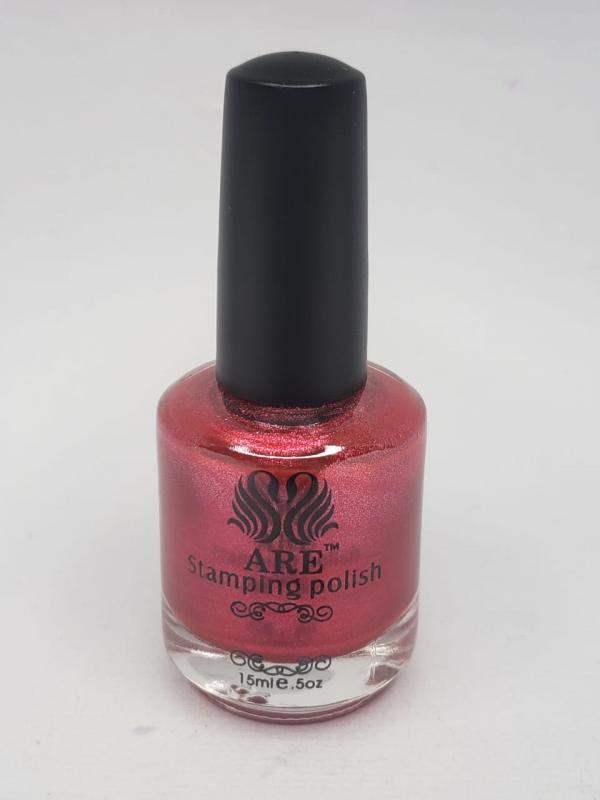63 Stamping polish rojo metalico