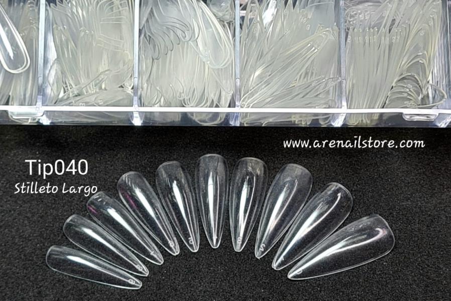 E101 TIP DE GEL  X  STILLETO BRILLANTE