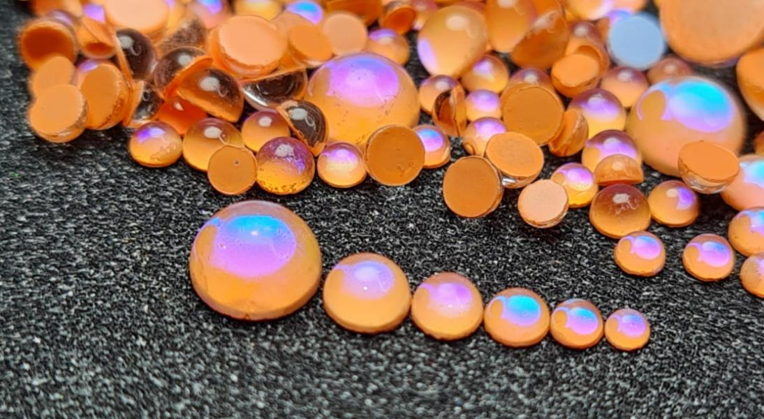 Cristales tipo perla NARANJA