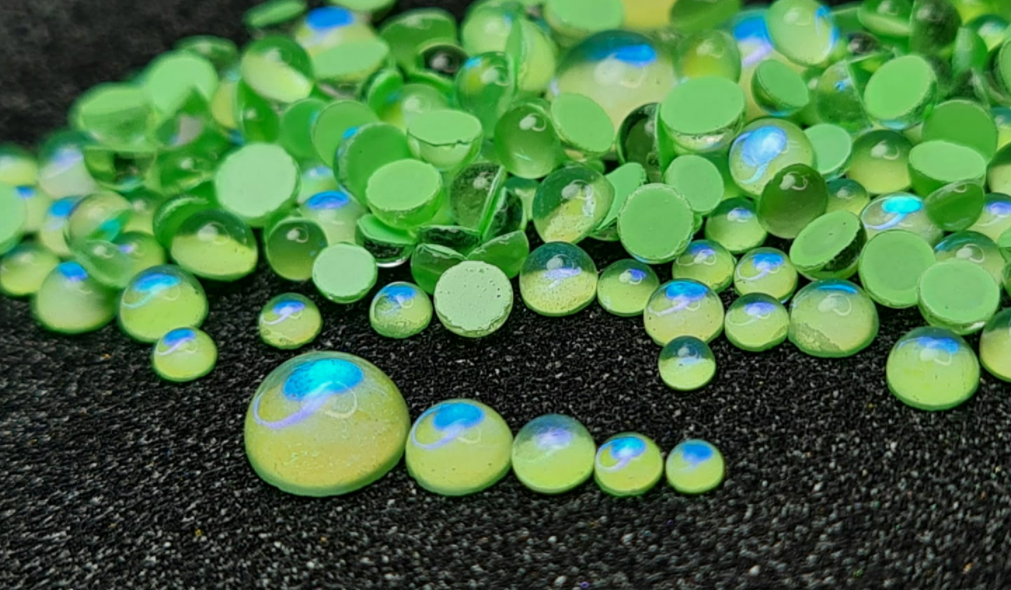 Cristales tipo perla  opal verde