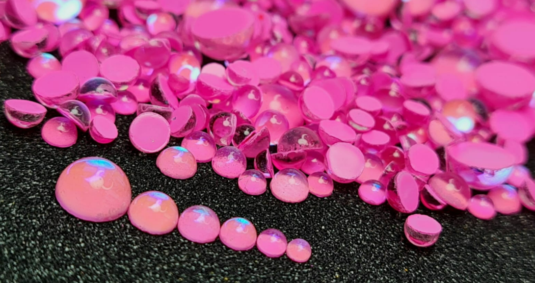 Cristales tipo perla  opal rosada