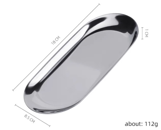 bandeja para esterilizar plateado