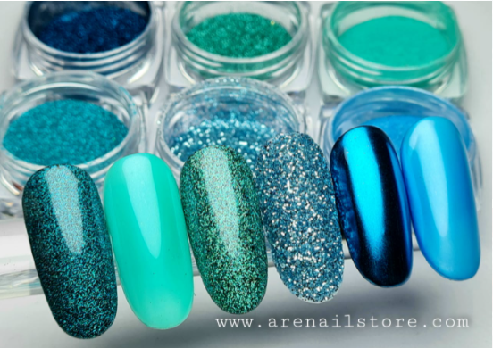 Caja de efectos de 6 colores celeste turqueza