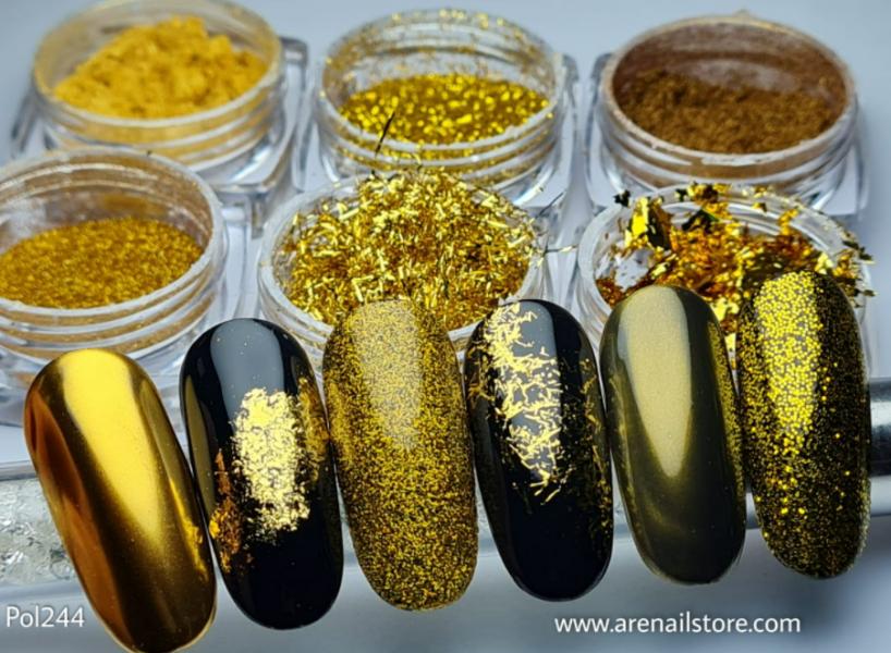 Caja de efectos de 6 colores dorado