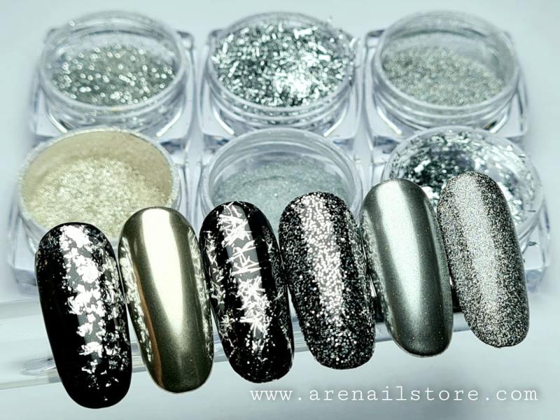 Caja de efectos de 6 colores plata