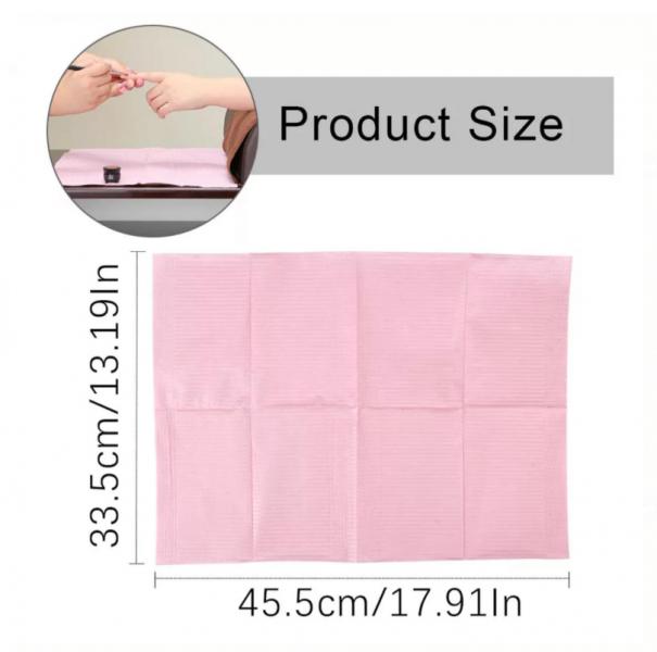 40 Servitoalla rosada tipo mantel resistente (Paquete Peque&ntilde;o)