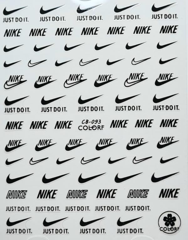 Sticker de Gel 3D para U&ntilde;as NIKE negra