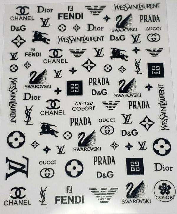 Sticker de Gel 3D para U&ntilde;as SWAROVSKI negra