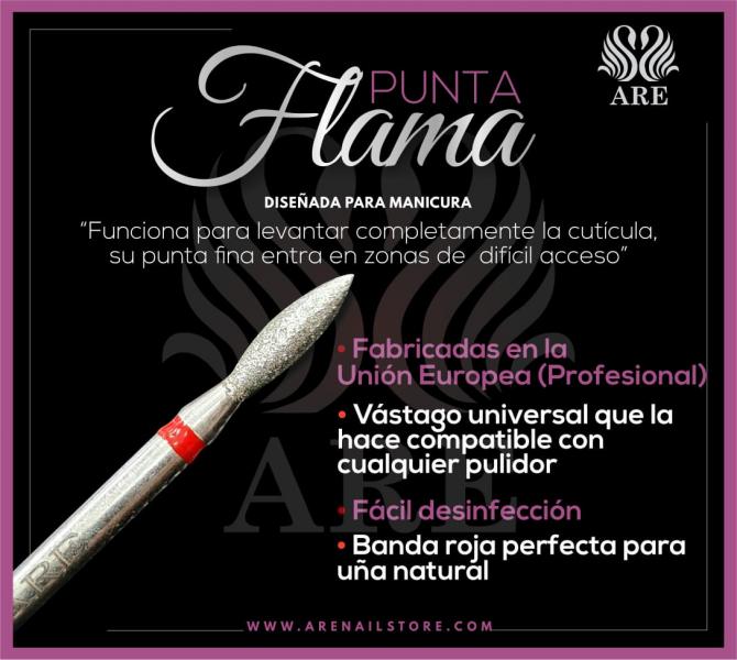 PUNTA  BIT FLAMA DIAMANTE ROJA  ARE