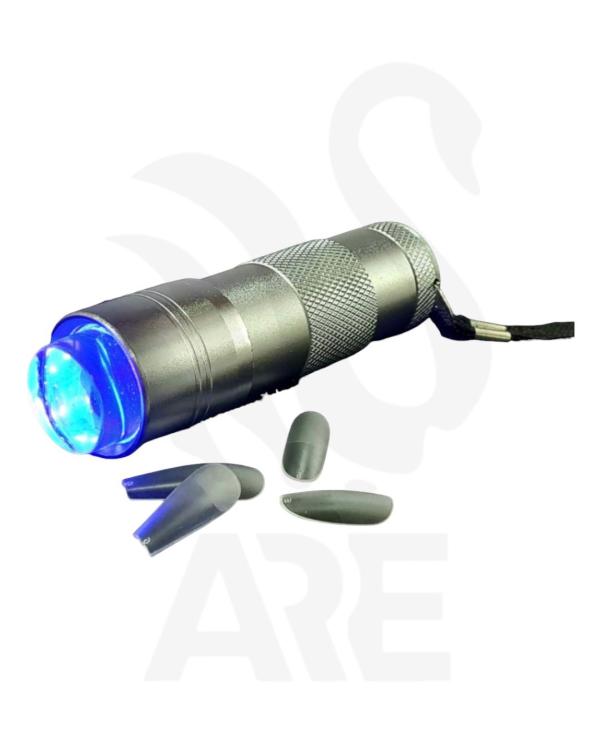 Lampara iluminaci&oacute;n foco con sello gris