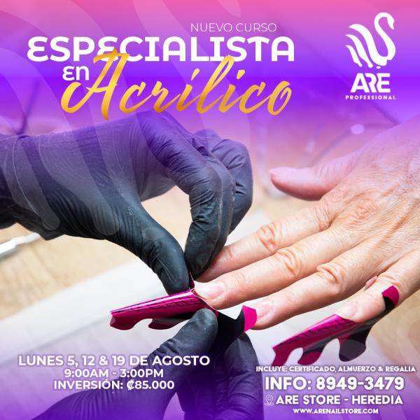 Curso Especialista en Estructura con Acrilico 3 dias