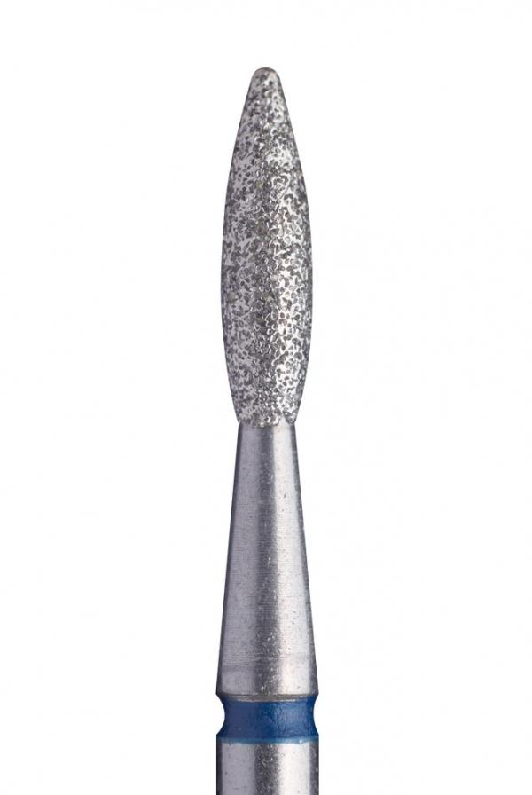 PUNTA FLAMA DE DIAMANTE PARA MANICURA  BIT AZUL