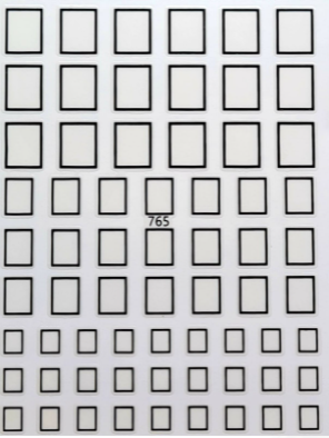 Sticker  cuadros negros  765