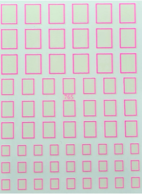 Sticker CUADROS rosado neon 765
