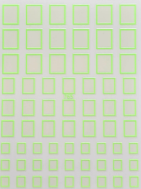 Sticker CUADROS  verde neon 765