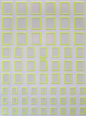 Sticker CUADROS amarillo neon 765