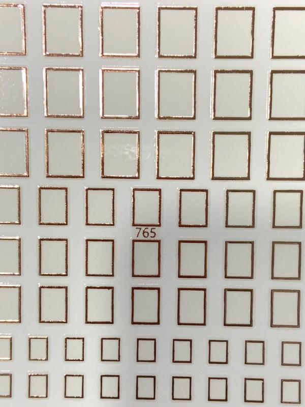 Sticker  cuadros oro rosa 765