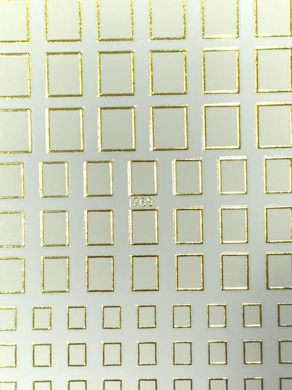 Sticker cuadros dorado  765