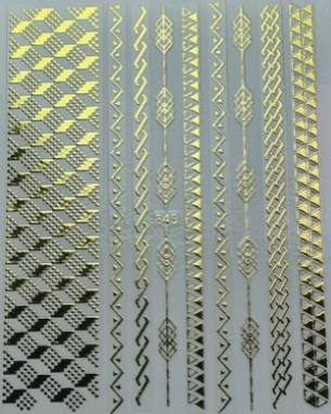 Sticker figuras dorados 845