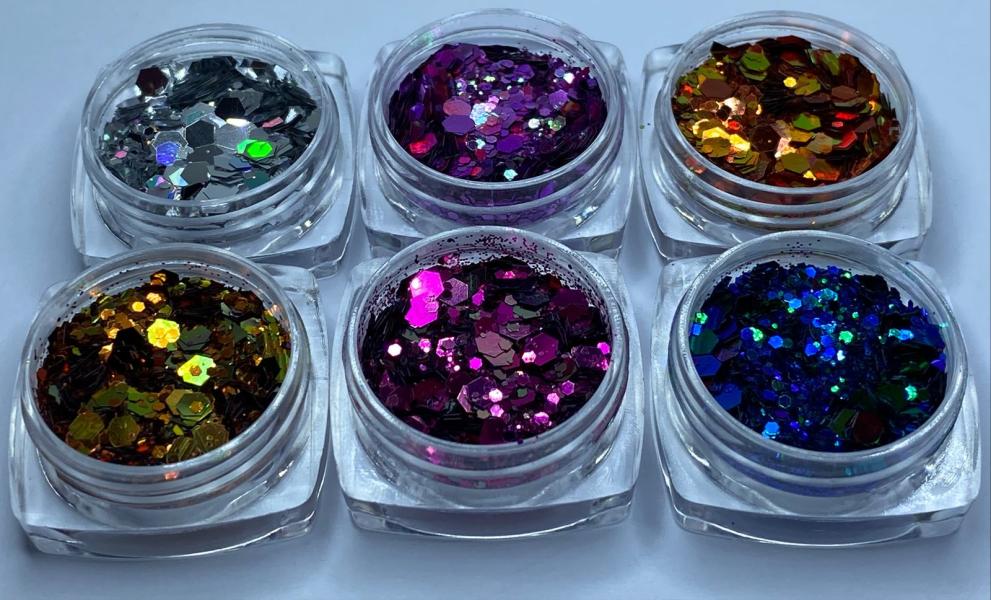 confetti  glitter 6 colores