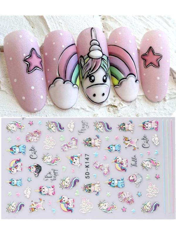 Sticker GEL UNICORNIOS 5D K 147