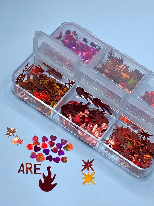 Glitter ENCAPSULAR CORAZONES ROJOS