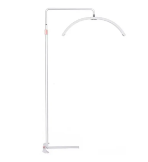 Lampara de iluminaci&oacute;n media luna de pie blanca