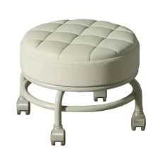 Taburete Mini con Ruedas Blanco