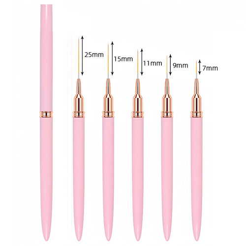 Kit De 5 Pinceles  LINNER ROSADOS