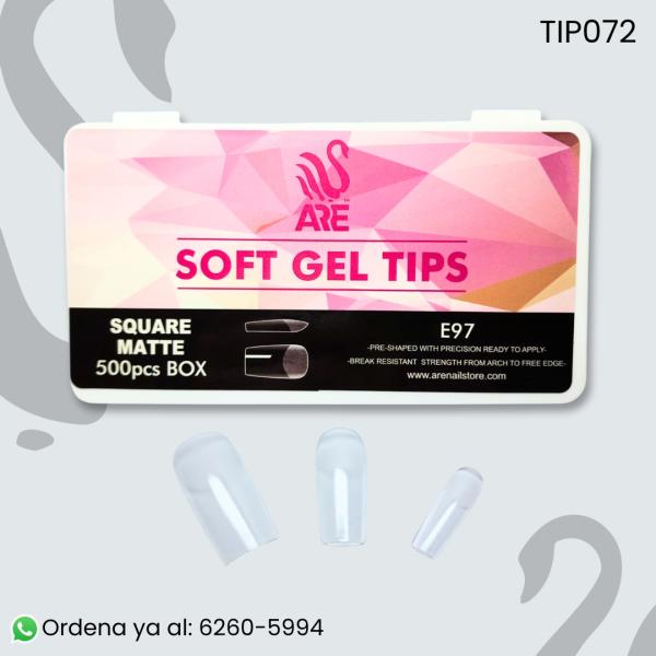 E97 TIP DE GEL CUADRADO BRILLANTE