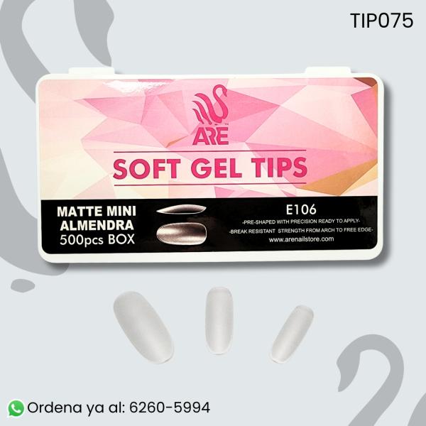 E106 TIPS DE GEL REDONDO MATTE
