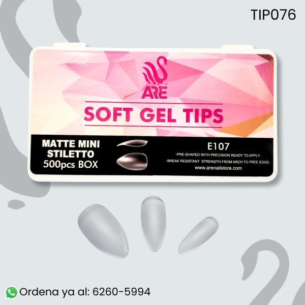 E107 TIPS DE GEL STILETTO MATTE