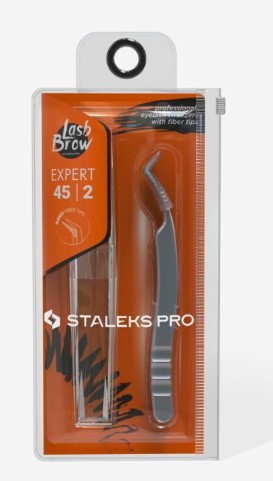 PINZA EXPERT TE 45  2 PARA PESTA&Ntilde;AS Nano Fiber Tips