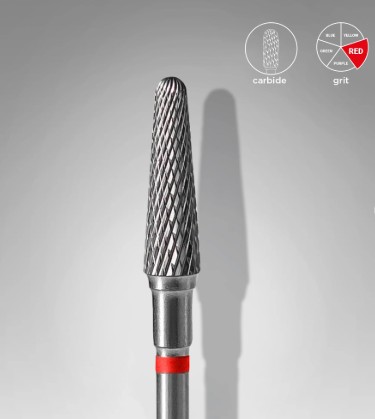 Fresa de carburo tipo tronco de cono Roja