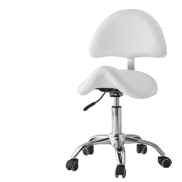 Taburete con Respaldar Blanca