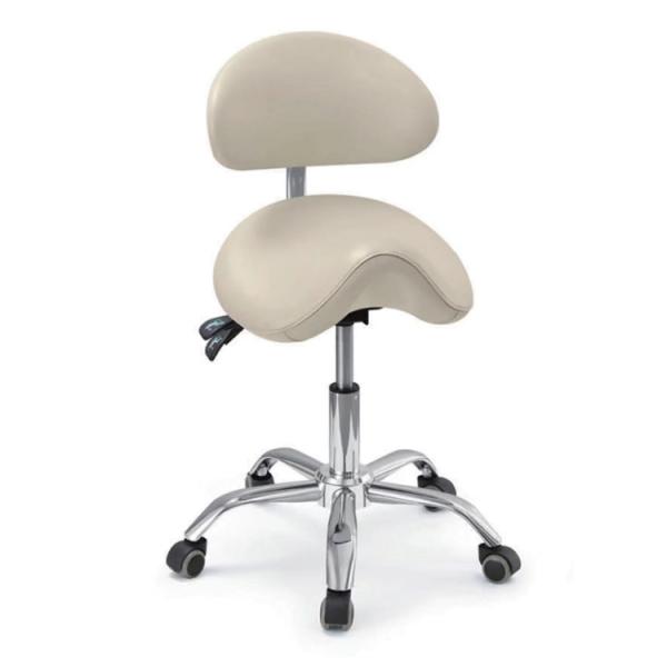 Taburete con Respaldar Beige